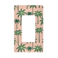 thumbnail image 1 of Yayeee Rocker Switch Wall Plate 1-Gang 4.6"x2.9" Home Decorative Outlet Cover, Pink Palm Trees, 1 of 6