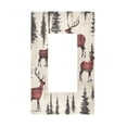 thumbnail image 1 of Yayeee Rocker Switch Wall Plate 1-Gang 4.6"x2.9" Home Decorative Outlet Cover, Plaid Deer, 1 of 6