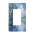 thumbnail image 1 of Yayeee Rocker Switch Wall Plate 1-Gang 4.6"x2.9" Home Decorative Outlet Cover, Plants and River, 1 of 6