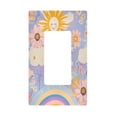 thumbnail image 1 of Yayeee Rocker Switch Wall Plate 1-Gang 4.6"x2.9" Home Decorative Outlet Cover, Purple Clouds, 1 of 6