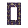 thumbnail image 1 of Yayeee Rocker Switch Wall Plate 1-Gang 4.6"x2.9" Home Decorative Outlet Cover, Purple Flowers Pattern, 1 of 6