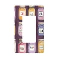 thumbnail image 1 of Yayeee Rocker Switch Wall Plate 1-Gang 4.6"x2.9" Home Decorative Outlet Cover, Purple Jam, 1 of 6