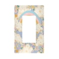 thumbnail image 1 of Yayeee Rocker Switch Wall Plate 1-Gang 4.6"x2.9" Home Decorative Outlet Cover, Purple Rainbow Clouds, 1 of 6