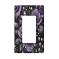 thumbnail image 1 of Yayeee Rocker Switch Wall Plate 1-Gang 4.6"x2.9" Home Decorative Outlet Cover, Purple Roses, 1 of 6