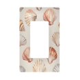 thumbnail image 1 of Yayeee Rocker Switch Wall Plate 1-Gang 4.6"x2.9" Home Decorative Outlet Cover, Purple Seashell, 1 of 6