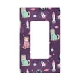 thumbnail image 1 of Yayeee Rocker Switch Wall Plate 1-Gang 4.6"x2.9" Home Decorative Outlet Cover, Purple Space Cat Pattern, 1 of 6
