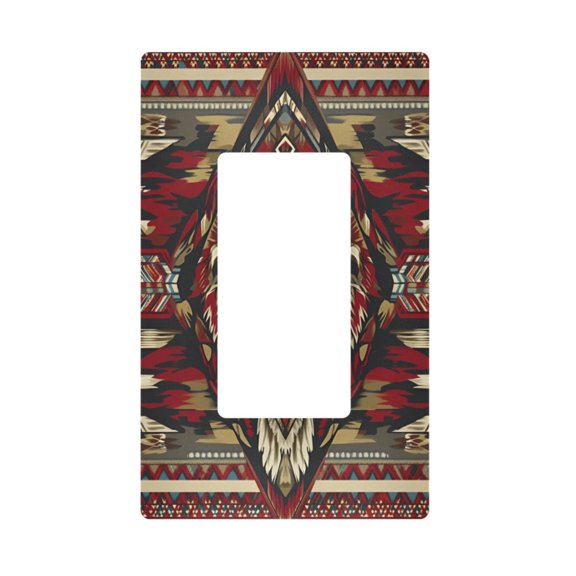 Yayeee Rocker Switch Wall Plate 1-Gang 4.6"x2.9" Home Decorative Outlet Cover, Red Abstract Eagle