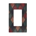 thumbnail image 1 of Yayeee Rocker Switch Wall Plate 1-Gang 4.6"x2.9" Home Decorative Outlet Cover, Red Tartan Pattern, 1 of 6
