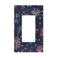 thumbnail image 1 of Yayeee Rocker Switch Wall Plate 1-Gang 4.6"x2.9" Home Decorative Outlet Cover, Red and Blue Fireworks Pattern, 1 of 6