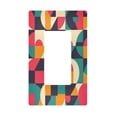 thumbnail image 1 of Yayeee Rocker Switch Wall Plate 1-Gang 4.6"x2.9" Home Decorative Outlet Cover, Retro Geometric, 1 of 6