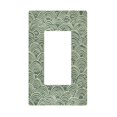 thumbnail image 1 of Yayeee Rocker Switch Wall Plate 1-Gang 4.6"x2.9" Home Decorative Outlet Cover, Retro Green Abstract, 1 of 6