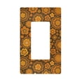 thumbnail image 1 of Yayeee Rocker Switch Wall Plate 1-Gang 4.6"x2.9" Home Decorative Outlet Cover, Retro Orange Flowers, 1 of 6