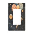 thumbnail image 1 of Yayeee Rocker Switch Wall Plate 1-Gang 4.6"x2.9" Home Decorative Outlet Cover, Retro Watercolor Planet, 1 of 6