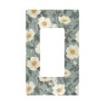 thumbnail image 1 of Yayeee Rocker Switch Wall Plate 1-Gang 4.6"x2.9" Home Decorative Outlet Cover, Sage Green Flower Pattern, 1 of 6