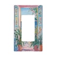 thumbnail image 1 of Yayeee Rocker Switch Wall Plate 1-Gang 4.6"x2.9" Home Decorative Outlet Cover, Seaside Door, 1 of 6