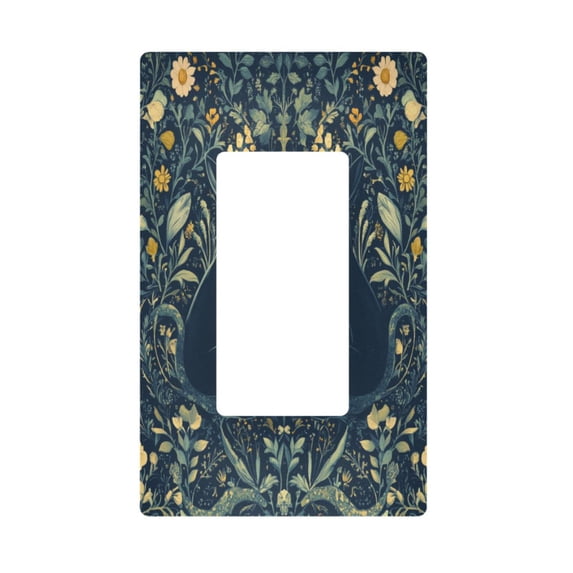 Yayeee Rocker Switch Wall Plate 1-Gang 4.6"x2.9" Home Decorative Outlet Cover, Shadowy Forest Pattern