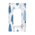 thumbnail image 1 of Yayeee Rocker Switch Wall Plate 1-Gang 4.6"x2.9" Home Decorative Outlet Cover, Simple Cartoon Snowmen, 1 of 6