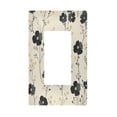 thumbnail image 1 of Yayeee Rocker Switch Wall Plate 1-Gang 4.6"x2.9" Home Decorative Outlet Cover, Small Black Flowers, 1 of 6