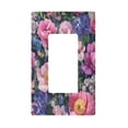 thumbnail image 1 of Yayeee Rocker Switch Wall Plate 1-Gang 4.6"x2.9" Home Decorative Outlet Cover, Soft Pinks Flowers, 1 of 6