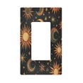thumbnail image 1 of Yayeee Rocker Switch Wall Plate 1-Gang 4.6"x2.9" Home Decorative Outlet Cover, Sun Moon and Stars Pattern, 1 of 6