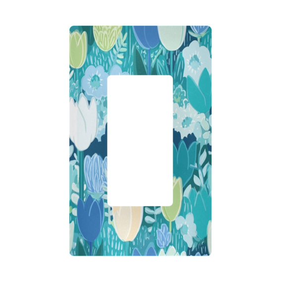 Yayeee Rocker Switch Wall Plate 1-Gang 4.6"x2.9" Home Decorative Outlet Cover, Vibrant Cat Pattern