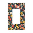 thumbnail image 1 of Yayeee Rocker Switch Wall Plate 1-Gang 4.6"x2.9" Home Decorative Outlet Cover, Vibrant Flowers, 1 of 6