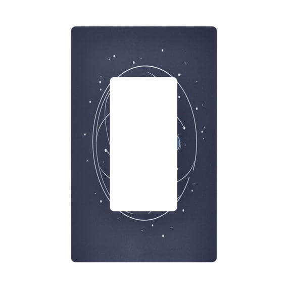 Yayeee Rocker Switch Wall Plate 1-Gang 4.6"x2.9" Home Decorative Outlet Cover, White Cat Planet