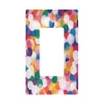 thumbnail image 1 of Yayeee Rocker Switch Wall Plate 1-Gang 4.6"x2.9" Home Decorative Outlet Cover, White Colorful Circles, 1 of 6
