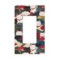 thumbnail image 1 of Yayeee Rocker Switch Wall Plate 1-Gang 4.6"x2.9" Home Decorative Outlet Cover, White Lucky Cat, 1 of 6