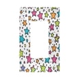 thumbnail image 1 of Yayeee Rocker Switch Wall Plate 1-Gang 4.6"x2.9" Home Decorative Outlet Cover, White Stars, 1 of 6