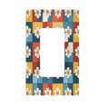 thumbnail image 1 of Yayeee Rocker Switch Wall Plate 1-Gang 4.6"x2.9" Home Decorative Outlet Cover, Yellow Checkered Daisy, 1 of 6