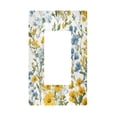 thumbnail image 1 of Yayeee Rocker Switch Wall Plate 1-Gang 4.6"x2.9" Home Decorative Outlet Cover, Yellow Floral, 1 of 6