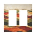 thumbnail image 1 of Yayeee Rocker Switch Wall Plate 2-Gang 4.7"x4.6" Home Decorative Outlet Cover, Abstract Desert Pattern, 1 of 6