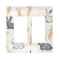 thumbnail image 1 of Yayeee Rocker Switch Wall Plate 2-Gang 4.7"x4.6" Home Decorative Outlet Cover, Adorable Bunnies, 1 of 6