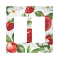 thumbnail image 1 of Yayeee Rocker Switch Wall Plate 2-Gang 4.7"x4.6" Home Decorative Outlet Cover, Apple Pattern, 1 of 6