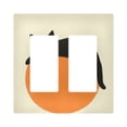 thumbnail image 1 of Yayeee Rocker Switch Wall Plate 2-Gang 4.7"x4.6" Home Decorative Outlet Cover, Black Cat Orange Ball, 1 of 6