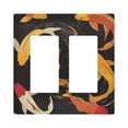 thumbnail image 1 of Yayeee Rocker Switch Wall Plate 2-Gang 4.7"x4.6" Home Decorative Outlet Cover, Black Fish Pattern, 1 of 6
