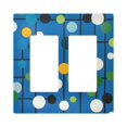 thumbnail image 1 of Yayeee Rocker Switch Wall Plate 2-Gang 4.7"x4.6" Home Decorative Outlet Cover, Blue Abstract, 1 of 6