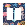 thumbnail image 1 of Yayeee Rocker Switch Wall Plate 2-Gang 4.7"x4.6" Home Decorative Outlet Cover, Blue Anchor, 1 of 6