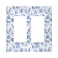 thumbnail image 1 of Yayeee Rocker Switch Wall Plate 2-Gang 4.7"x4.6" Home Decorative Outlet Cover, Blue Animals Pattern, 1 of 6