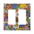 thumbnail image 1 of Yayeee Rocker Switch Wall Plate 2-Gang 4.7"x4.6" Home Decorative Outlet Cover, Blue Floral, 1 of 6