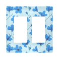 thumbnail image 1 of Yayeee Rocker Switch Wall Plate 2-Gang 4.7"x4.6" Home Decorative Outlet Cover, Blue Flowers Pattern, 1 of 6