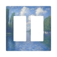 thumbnail image 1 of Yayeee Rocker Switch Wall Plate 2-Gang 4.7"x4.6" Home Decorative Outlet Cover, Blue Sky and River, 1 of 6