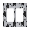 thumbnail image 1 of Yayeee Rocker Switch Wall Plate 2-Gang 4.7"x4.6" Home Decorative Outlet Cover, Cartoon Bear Paws Pattern, 1 of 6