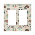 thumbnail image 1 of Yayeee Rocker Switch Wall Plate 2-Gang 4.7"x4.6" Home Decorative Outlet Cover, Cartoon Dog Reading Pattern, 1 of 6
