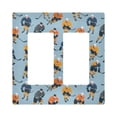 thumbnail image 1 of Yayeee Rocker Switch Wall Plate 2-Gang 4.7"x4.6" Home Decorative Outlet Cover, Cartoon Hockey Pattern, 1 of 6