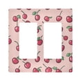 thumbnail image 1 of Yayeee Rocker Switch Wall Plate 2-Gang 4.7"x4.6" Home Decorative Outlet Cover, Cherries Pattern, 1 of 6