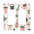 thumbnail image 1 of Yayeee Rocker Switch Wall Plate 2-Gang 4.7"x4.6" Home Decorative Outlet Cover, Christmas Cups, 1 of 6