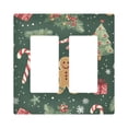 thumbnail image 1 of Yayeee Rocker Switch Wall Plate 2-Gang 4.7"x4.6" Home Decorative Outlet Cover, Christmas Gingerbread, 1 of 6