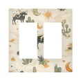 thumbnail image 1 of Yayeee Rocker Switch Wall Plate 2-Gang 4.7"x4.6" Home Decorative Outlet Cover, Cowboy Pattern, 1 of 6